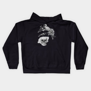 skull with ravens Kids Hoodie